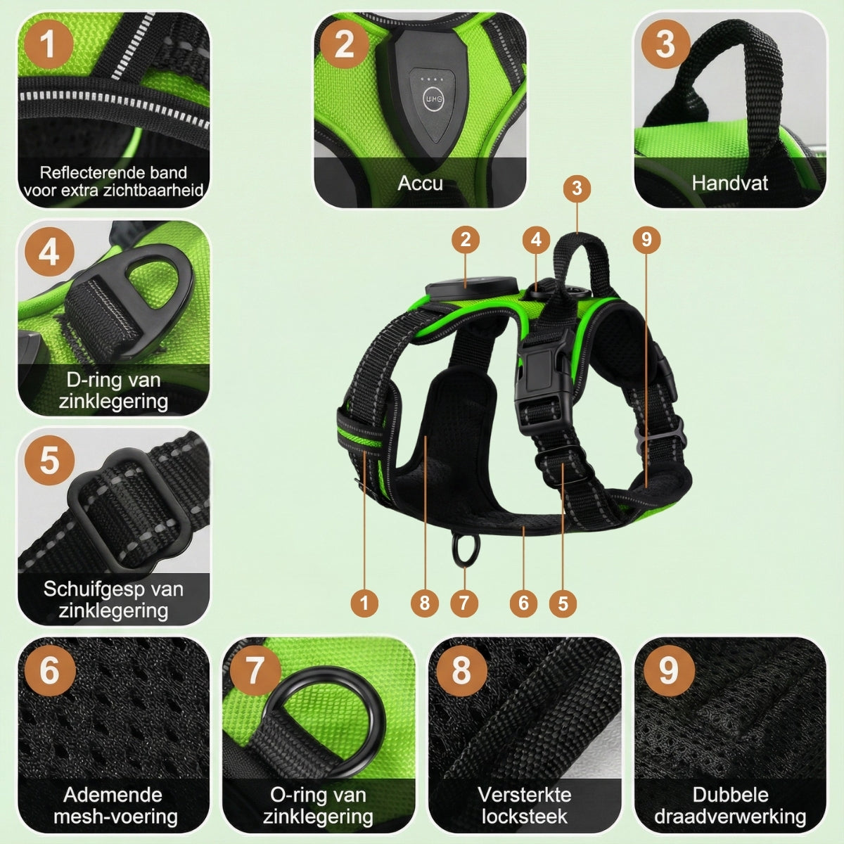 DierComfort GlowWalk™ – Veilig Op Pad, Dag en Nacht