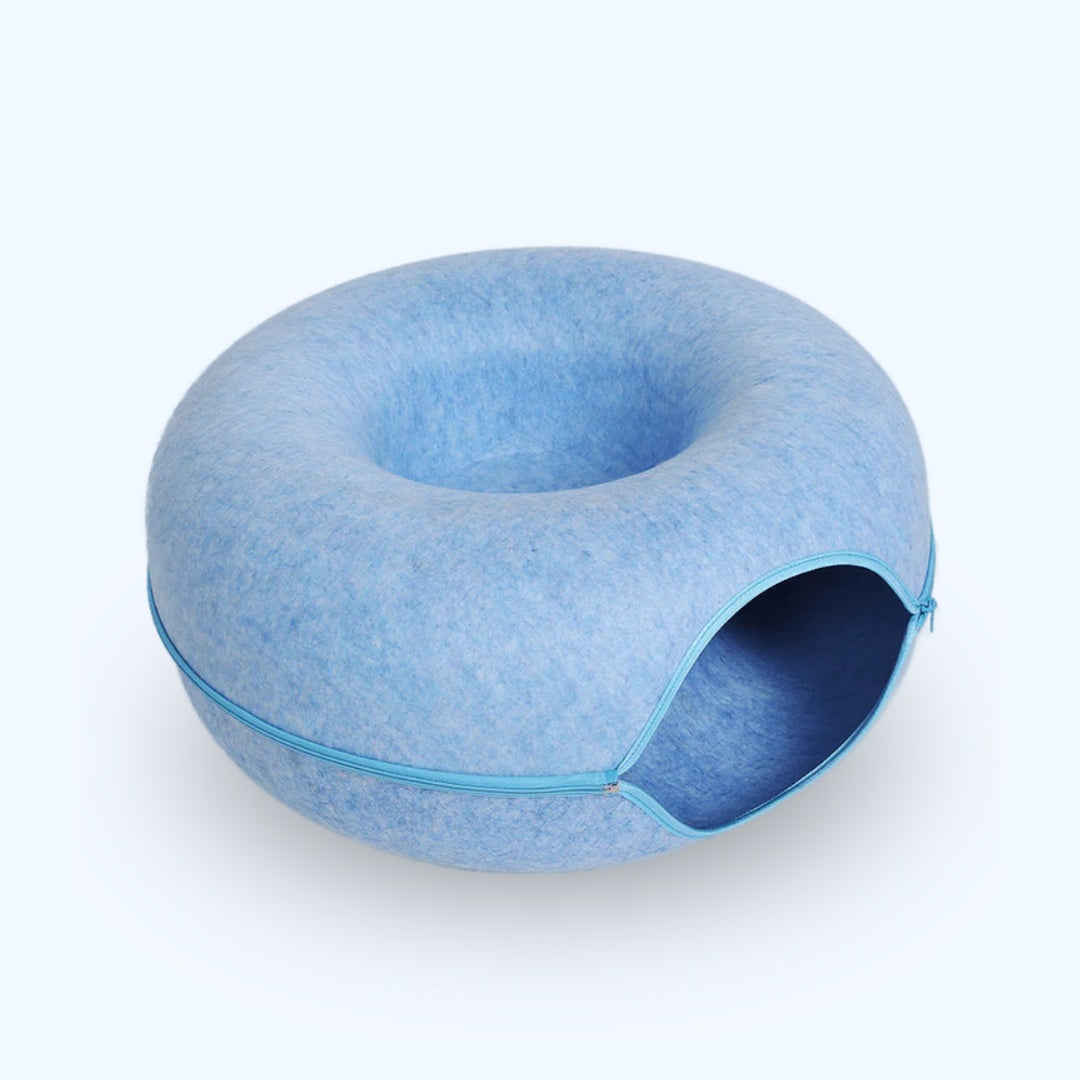DierComfort™ 2-in-1 Donut Tunnel Bed voor Katten