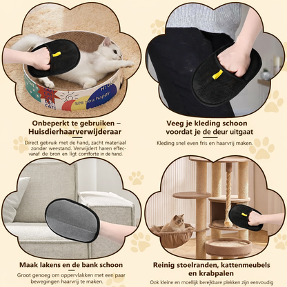 PetClean Pro – 1+1 GRATIS: Elektrostatische Huisdierhaar Verwijderhandschoenen