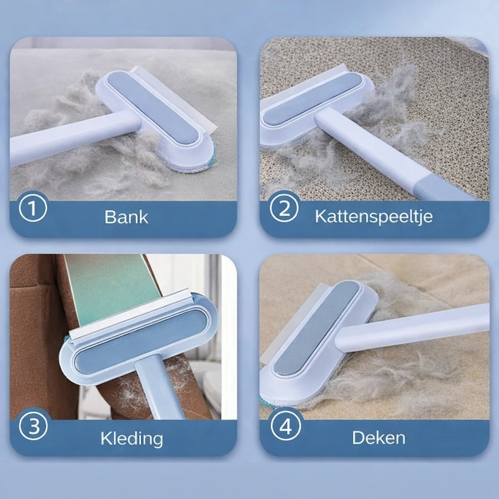 Cleaner Pro° EasyClean: 3-in-1 eenvoudig hulpmiddel voor dierenhaarverwijdering en reiniging