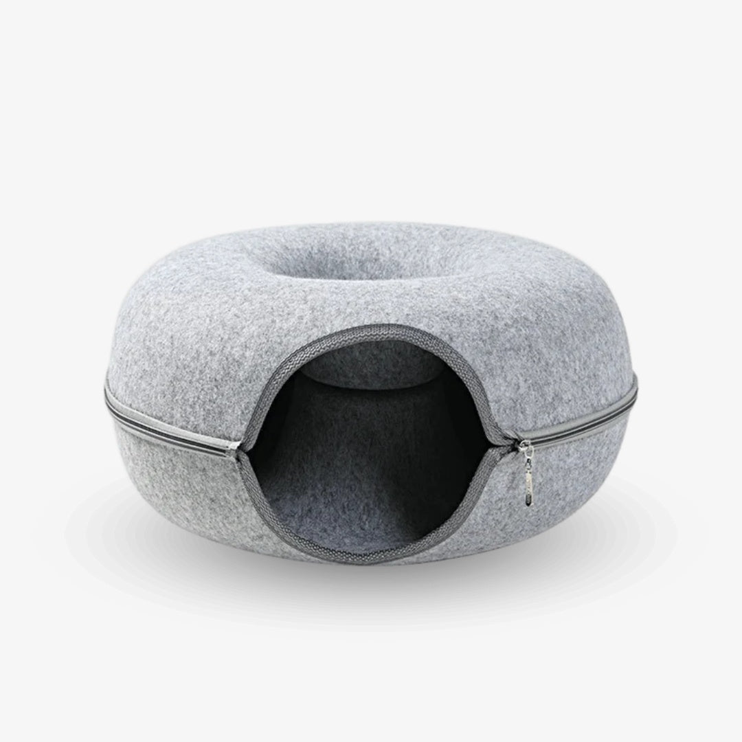 DierComfort™ 2-in-1 Donut Tunnel Bed voor Katten