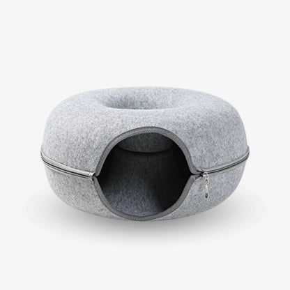 DierComfort™ 2-in-1 Donut Tunnel Bed voor Katten