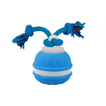 DierComfort™ PupPlay- Stevige hondenbal met bewegingssensor en trekkoord.